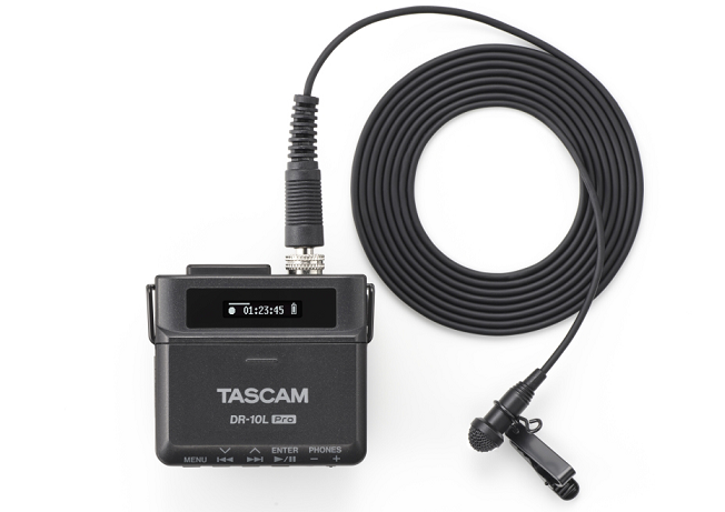 TASCAM DR-10L Pro 現場錄音機和領夾式話筒