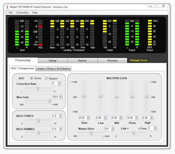 INOVONICS 719 DAVID IV 數(shù)字音頻處理器