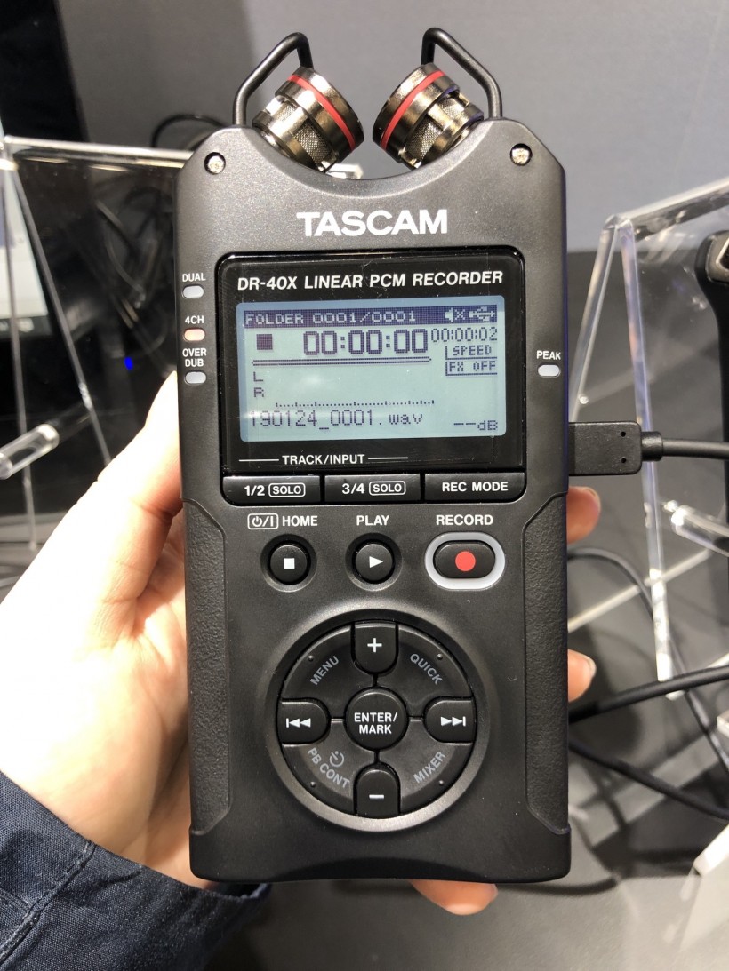 NAMM 2019 展會：Tascam 三款 DR-X 系列手持錄音機第一時間上手