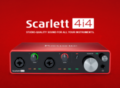 讓你全部的樂器錄制達(dá)到錄音棚水準(zhǔn)：FOCUSRITE 第三代 SCARLETT 4I4 音頻接口