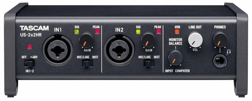 Tascam 發(fā)布新 US-HR 系列三款 USB-C 音頻接口：US-1x2HR、US-2x2HR、US-4x4HR