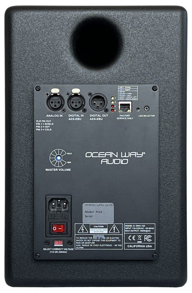 Ocean Way Audio 推出 Pro3 七英寸參考級有源近場監(jiān)聽音箱